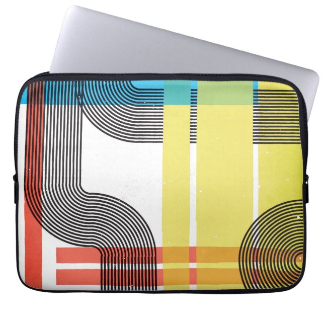 Abstracte laptophoes laptop sleeve (Voorkant)