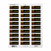 Abstracte Lava Etiket (Full Sheet)