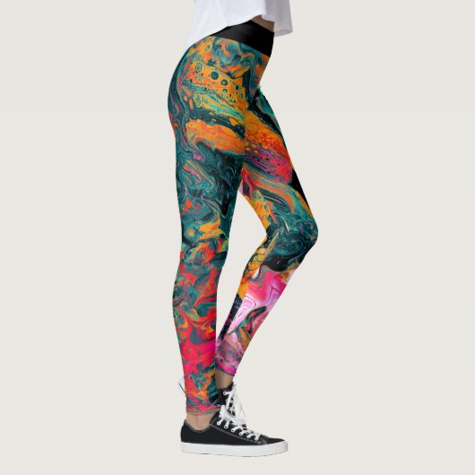 Abstracte Lava Leggings (Rechts)
