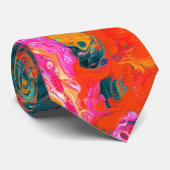 Abstracte Lava Stropdas (Opgerold)