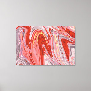 Abstracte lave verf Beste abstracte meesterwerk Canvas Afdruk