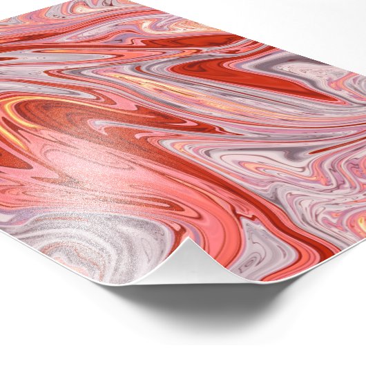 Abstracte lave verf | Beste abstracte meesterwerk Foto Afdruk (Hoek)