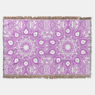 Abstracte Lavendel Mandala Kaleidoscoop Dekens Deken