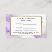 Abstracte lavendel Waterverf doorverwijzing Visitekaartje (Achterkant)