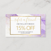 Abstracte lavendel Waterverf doorverwijzing Visitekaartje (Voorkant)