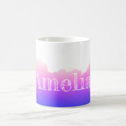 Abstracte lavendel waterverf mok koffie (Center)