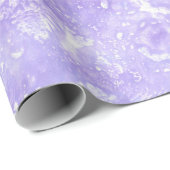 Abstracte Lavendel Wit Blauw Gift Wrap Cadeaupapier (Rol Hoek)