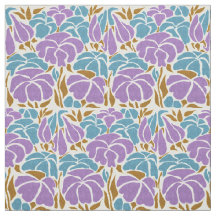 Abstracte lavender Blue Yellow Floral