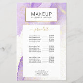 Abstracte lavender Waterverf met Faux Gold Dust Flyer (Voorkant)