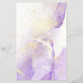 Abstracte lavender Waterverf met Faux Gold Dust Flyer (Achterkant)