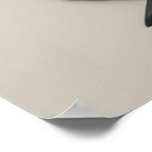 Abstracte Leaf Collage Neutral Tones Boho Poster (Hoek)