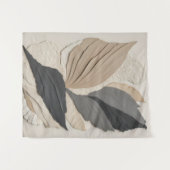 Abstracte Leaf Collage Neutral Tones Boho Wandkleed (Voorkant (horizontaal))