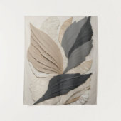 Abstracte Leaf Collage Neutral Tones Boho Wandkleed (Voorkant)