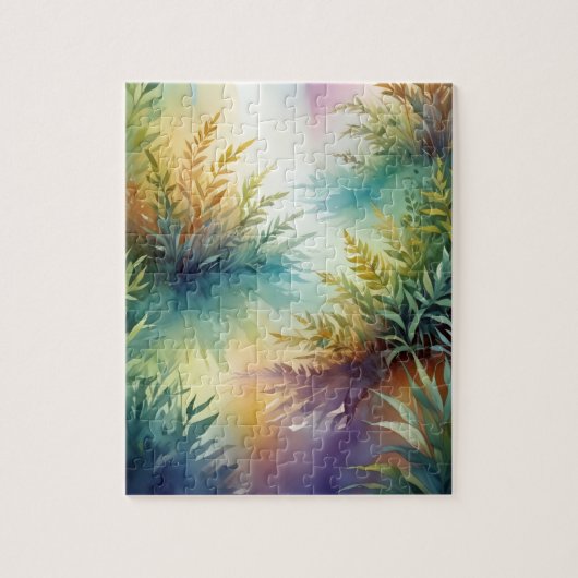 Abstracte Leaf Poster Achtergrond Behang Tree Art Legpuzzel (Verticaal)