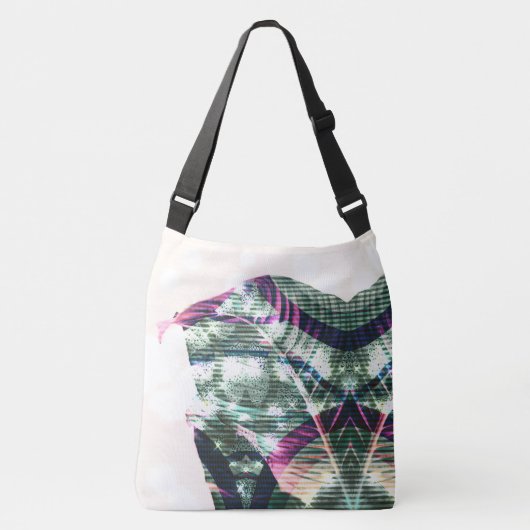 Abstracte leboog crossbody tas (Voorkant)