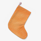 Abstracte lederen achtergrond, accessoires kleine kerstsok (Voorkant (Hangend))