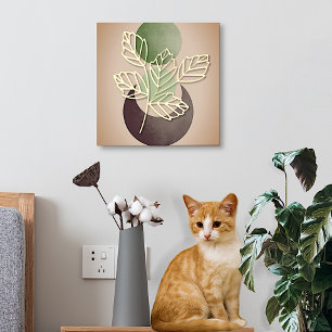 Abstracte lederen botany folie afdrukken