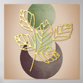 Abstracte lederen botany folie afdrukken (Voorkant)