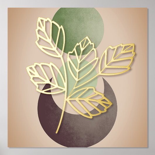 Abstracte lederen botany folie afdrukken (Voorkant)