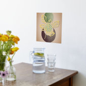 Abstracte lederen botany folie afdrukken (Laag (Keuken))