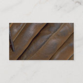 Abstracte lederen honkbalhandschoen visitekaartje (Achterkant)