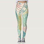 Abstracte lederpatroonleggings leggings (Voorkant)
