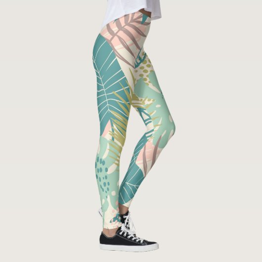 Abstracte lederpatroonleggings leggings (Rechts)