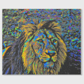 abstracte leeuw cadeaupapier (Vlak)
