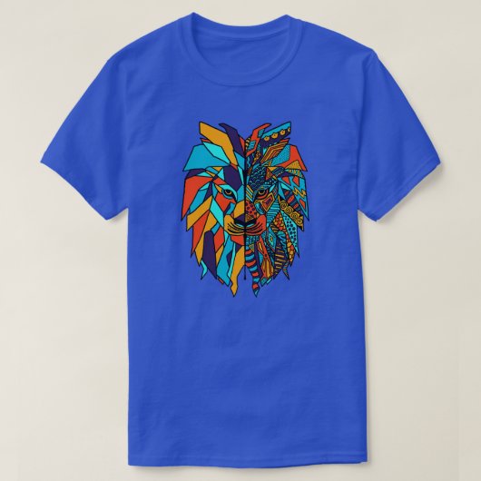 Abstracte leeuw t-shirt (Design voorkant)