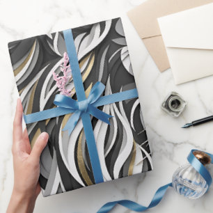 Abstracte Leeuwenmanen Goud Inpakpapier