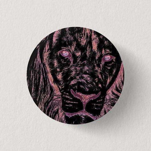 Abstracte leeuwenschilderende Button (Voorkant)