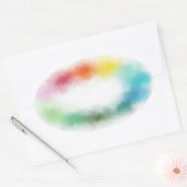 Abstracte lege Sjabloon Aangepast, modern, kleurri Ovale Sticker (Envelop)