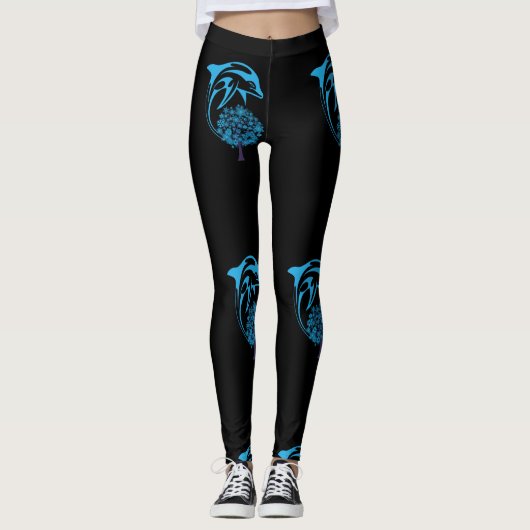 Abstracte Leggings Dolphin (Voorkant)