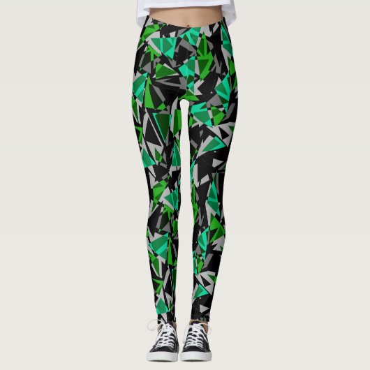 Abstracte leggings, geometrische, driehoeken, geom leggings (Voorkant)