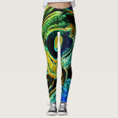 Abstracte Leggings met meerdere kleuren (Voorkant)