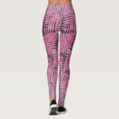 Abstracte Leggings met roze en zwarte tribale (Achterkant)
