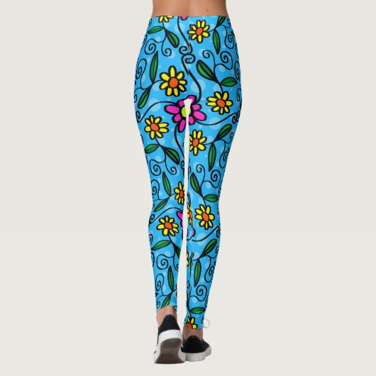 Abstracte Leggings van Floral (Achterkant)