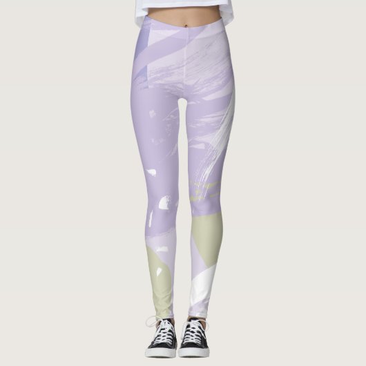 Abstracte leggings van het patroon van de Slag van (Voorkant)