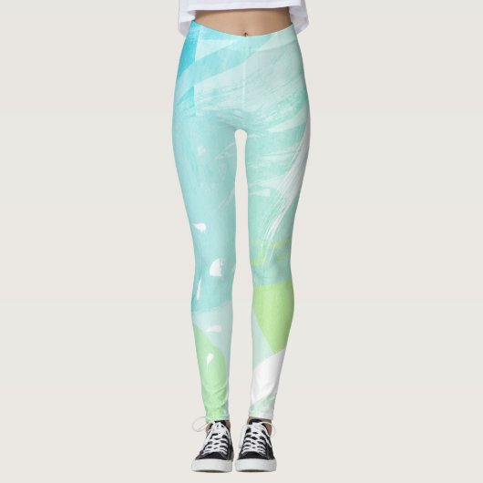Abstracte leggings van het patroon van de Slag van (Voorkant)