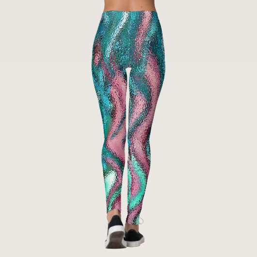 Abstracte leggings van kunstenaar Kevin Dailey. (Achterkant)
