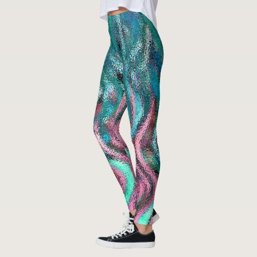 Abstracte leggings van kunstenaar Kevin Dailey. (Links)