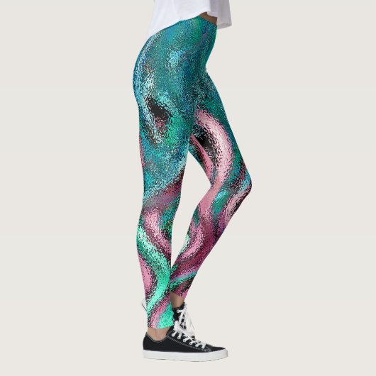 Abstracte leggings van kunstenaar Kevin Dailey. (Rechts)