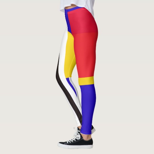 Abstracte Leggings van Piet Mondrian Geïnspireerde (Links)