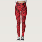 Abstracte leggings van Red Grass (Voorkant)