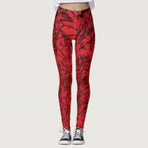 Abstracte leggings van Red Grass