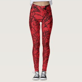 Abstracte leggings van Red Grass