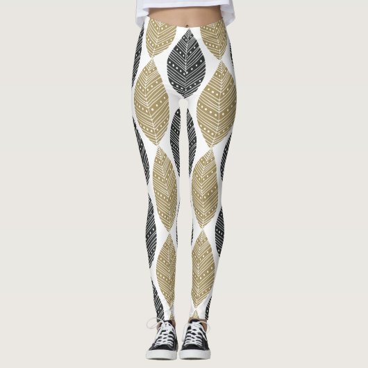 Abstracte leggings Ventilatorpatronen (Voorkant)