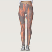 Abstracte Leggings voor All-Over Print Peach Grey  (Voorkant)
