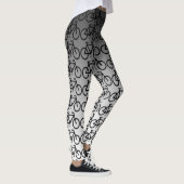 Abstracte Leggings voor Black Silver Metallic Bicy (Rechts)