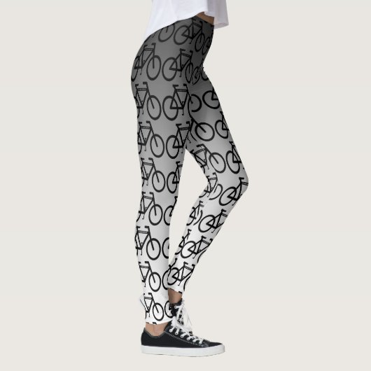 Abstracte Leggings voor Black Silver Metallic Bicy (Rechts)